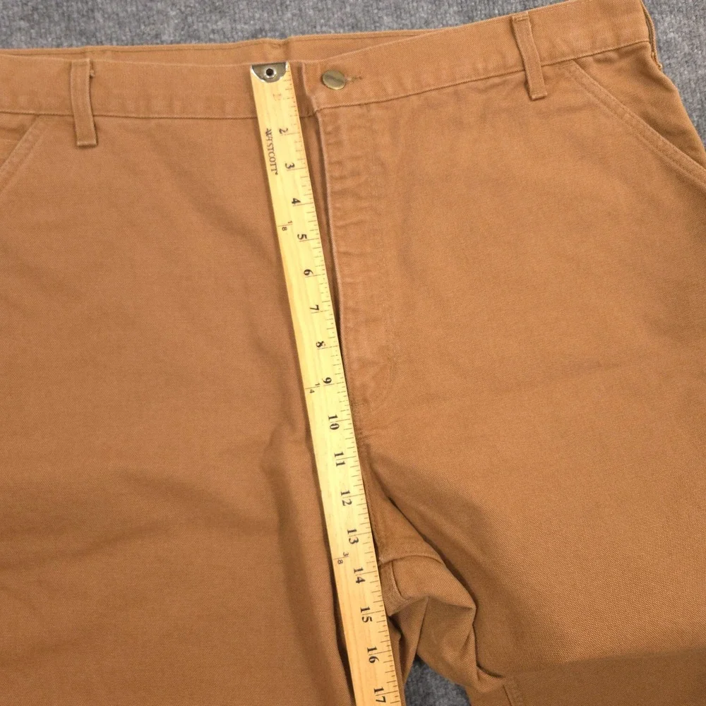Carhartt Washed Duck Flannel Lined Work Pants Mens 42X32 Brown Made In‎ USA NEW